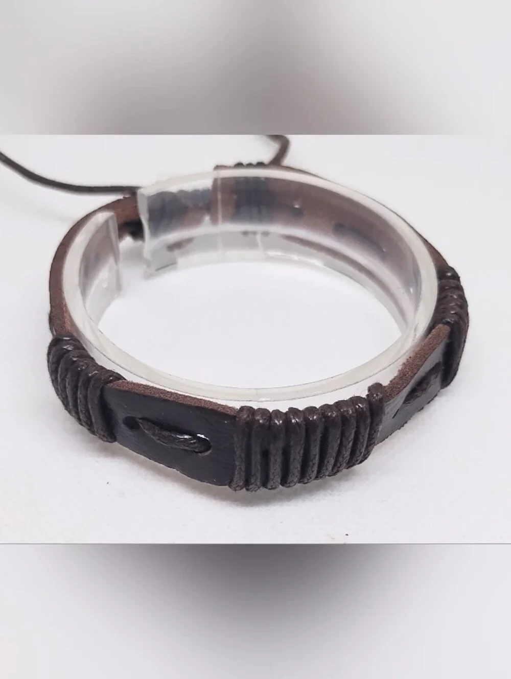 Men's Bracelet Leather Braided Brown Jewelry New G25